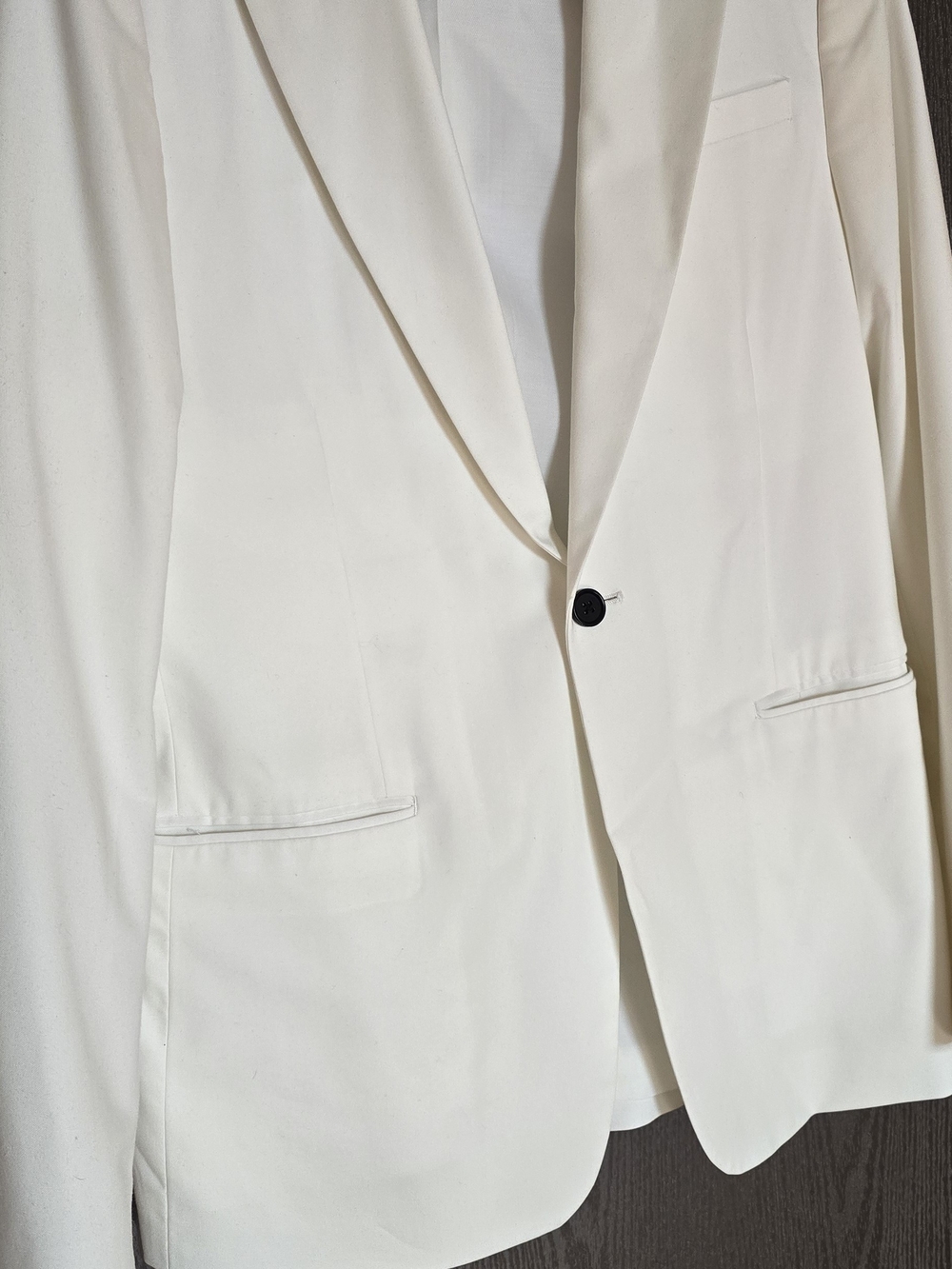 All Saints Off-White Single-Button Notch Lapel Blazer